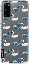 Casetastic Samsung Galaxy S20 4G/5G Hoesje - Softcover Hoesje met Design - Swan Party Print