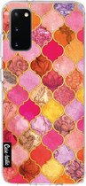 Casetastic Samsung Galaxy S20 4G/5G Hoesje - Softcover Hoesje met Design - Pink Moroccan Tiles Print