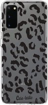 Casetastic Samsung Galaxy S20 4G/5G Hoesje - Softcover Hoesje met Design - Leopard Print Black Print