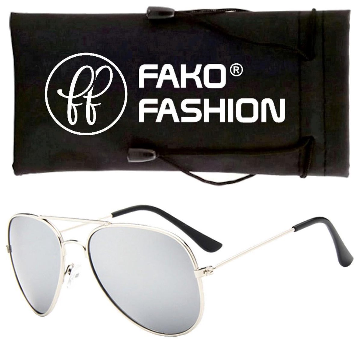 Fako Fashion® - Kinder Pilotenbril - Piloten Zonnebril - Zilver - Zilver