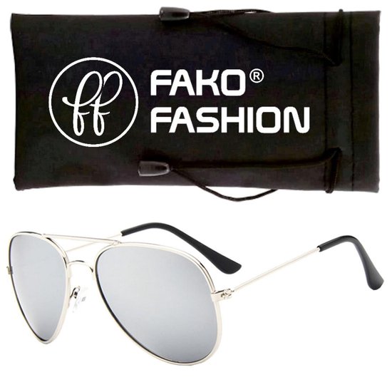 Fako Fashion® - Kinder Pilotenbril - Piloten Zonnebril - Jongens Zonnebril - Meisjes Zonnebril - Zilver - Zilver