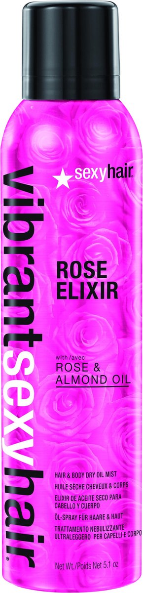 Vibrant Sexy Hair Spray Rose Exilir Hair & Body Dry Oil Mist