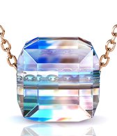 Yolora Dames Ketting met Hanger - Kalpa Camaka Kristal - Rosé kleurig - 18K Roségoud Verguld - Vrouwen Collier Rose Gold - Sieraden - Halsketting - Luxe Giftbox - Geschenkdoos - Ca