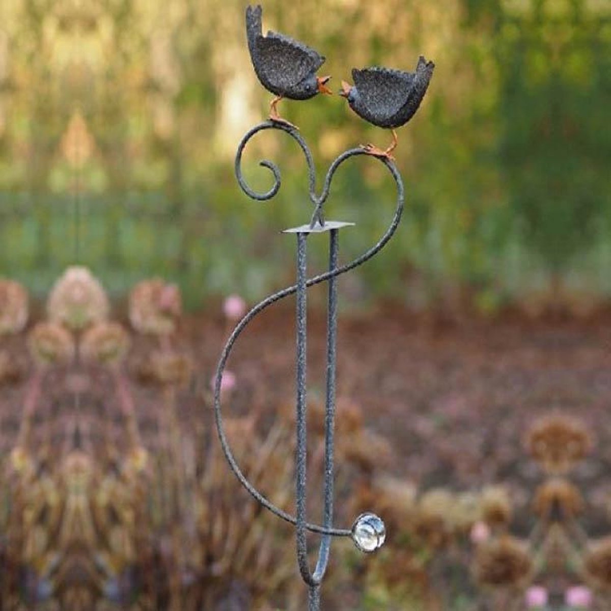 5 Stuks Roestige Vogels Met Schroeven - Tuin Silhouet Decoratie - Metalen Kunst Ornamenten Voor Patio en Landschap