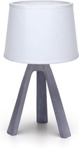 Aigostar Tafellamp Grijs - Keramiek - Lamp met kap - H31 cm