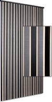 Vliegengordijn/deurgordijn Linten High Quality - zilver/zwart 100x220cm