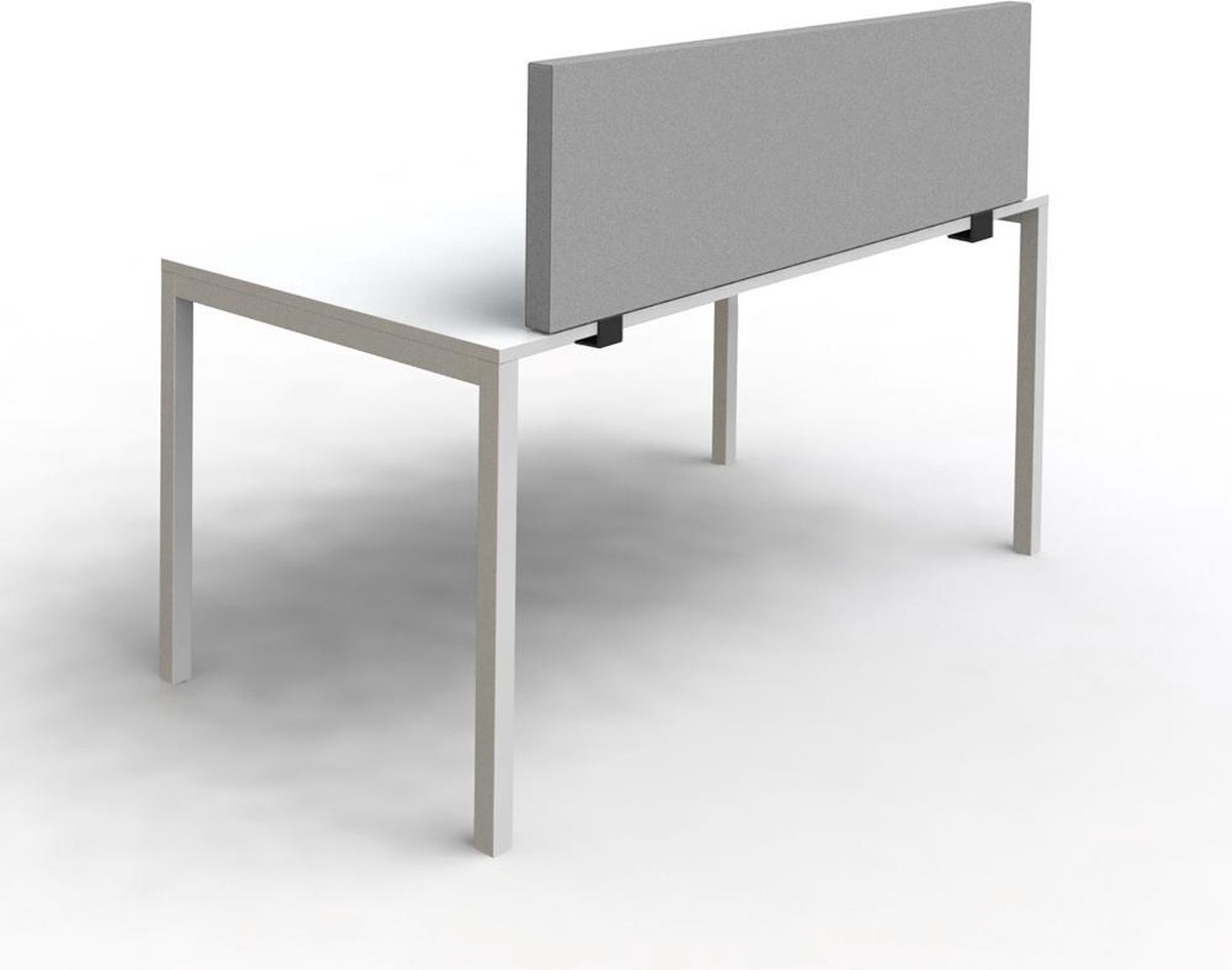 SPACIO akoestische opzetwand 180x40 cm - Klemvoet - Lichtgrijs