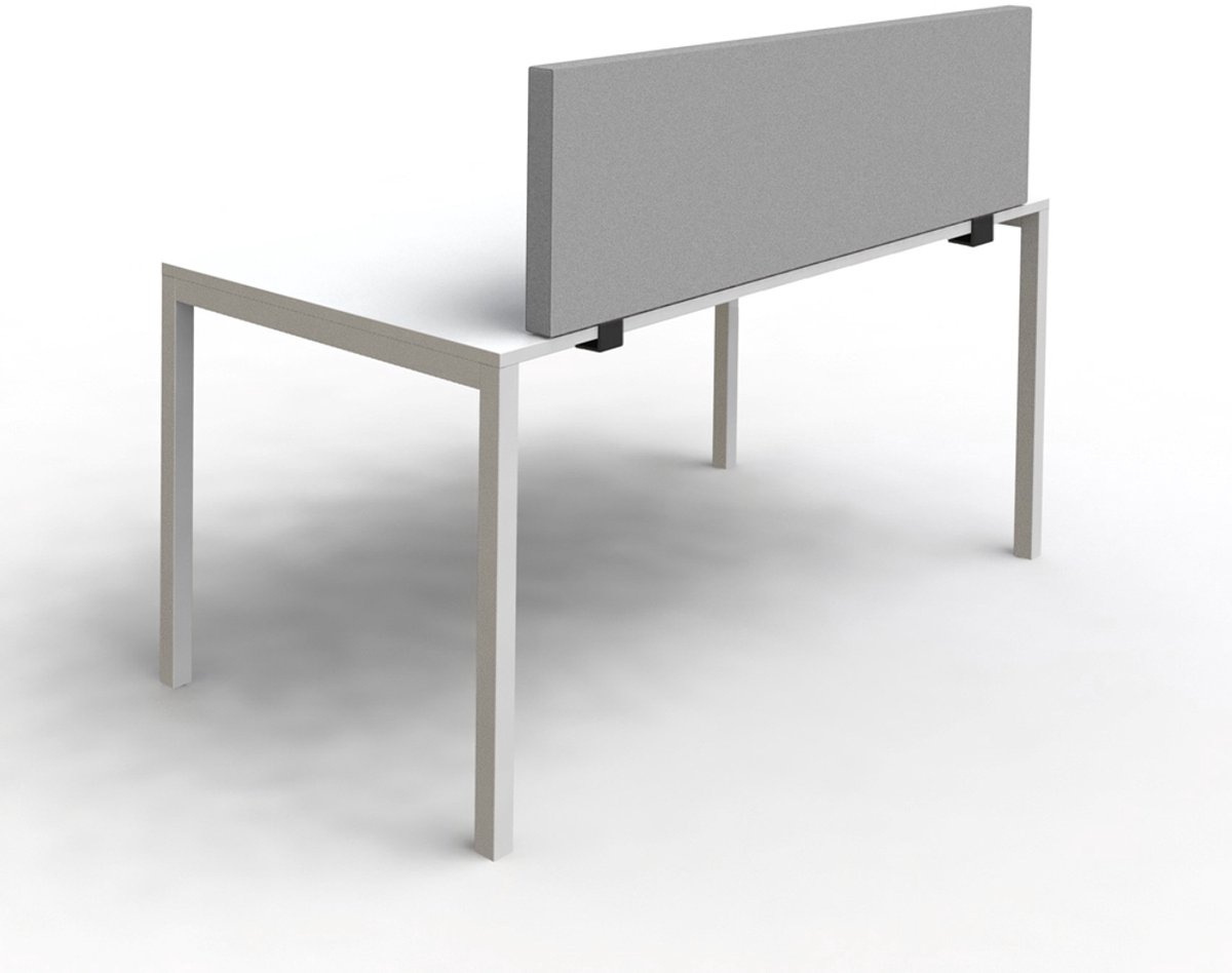 SPACIO akoestische opzetwand 180x40 cm - Klemvoet - Lichtgrijs