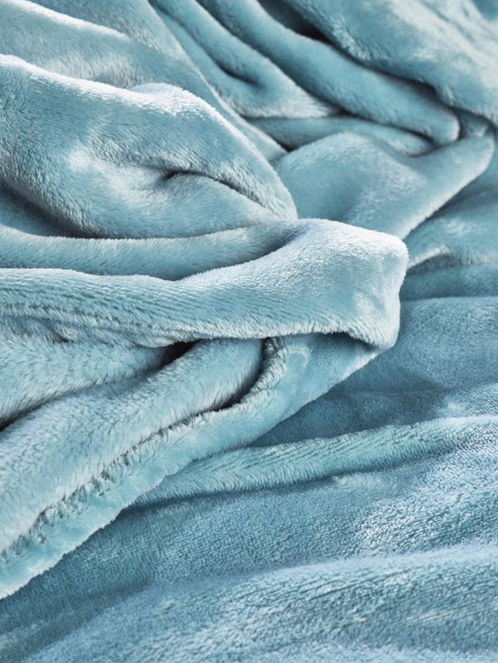 Moedig strak Bijwerken Misaio - deken flannel - 100% polyester - blauw - 240x220 cm | bol.com