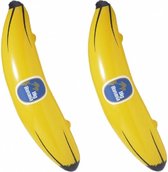 2x Stuks opblaasbare banaan/bananen van 100 cm - Opblaas figuren voor strand, carnaval of zwembad