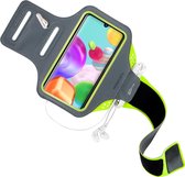 Mobiparts Comfort Fit Sport Armband Samsung Galaxy A41 (2020) Neon Groen