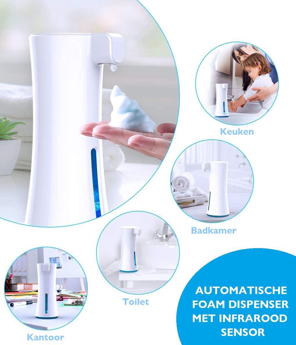 Bol Com Essentials73 Automatische Foam Dispenser Batterijen Schuim Zeep Zeepdispenser