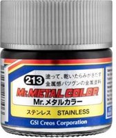 Mrhobby - Mr. Metal Colors 10 Ml Stainless (Mrh-mc-213) - modelbouwsets, hobbybouwspeelgoed voor kinderen, modelverf en accessoires