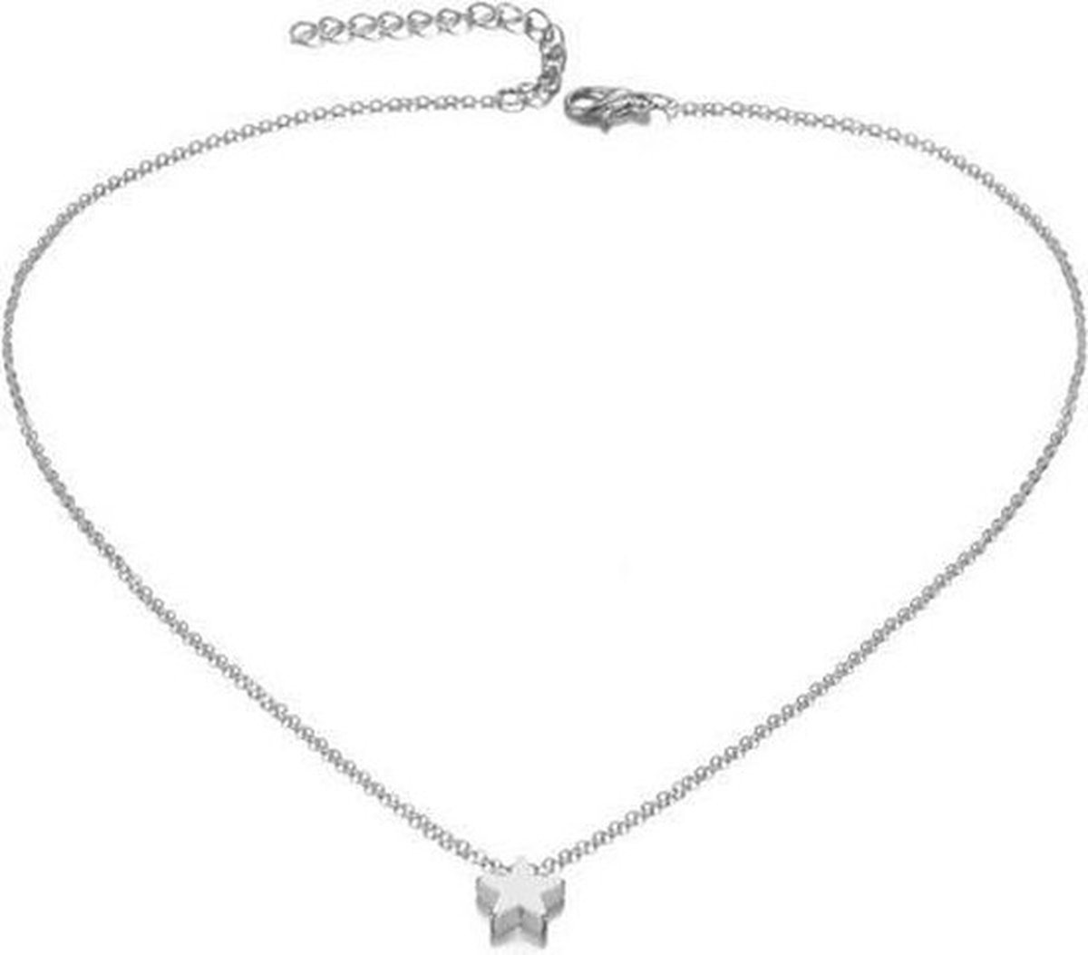 Jomide Ketting - Ster - Zilverkleurig