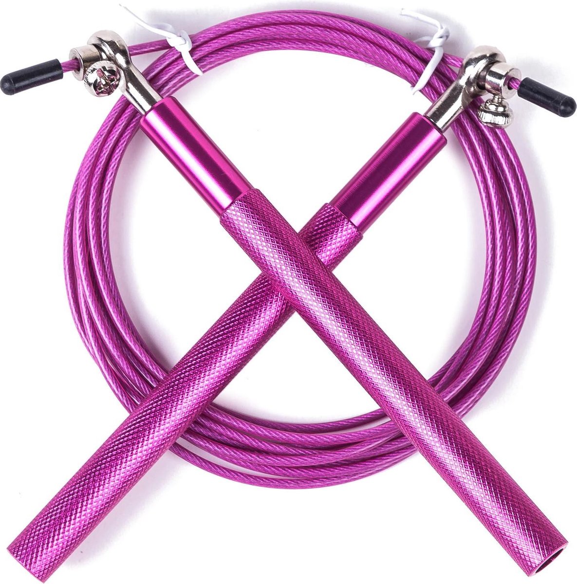 Springtouw Set Volwassenen - Crossfit jump rope - Ultimate Speedrope - roze