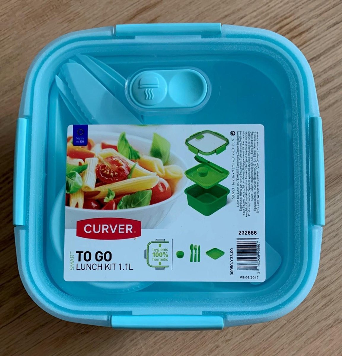Smart-To-Go - Lunchkit - 1.1L - 16x16x9cm - (set van 6)