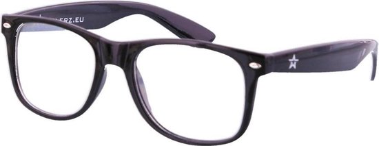 Spacebril - Space Bril - Caleidoscoop Bril - Kaleidoscoop Bril - Diffractie Bril - Zwart Wayfarer