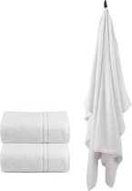 Homéé grote handdoek XXL 2CAM 500g.m² 70x180cm 100%katoen wit 3 stuks
