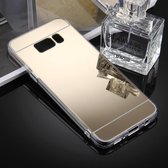 Voor Galaxy S8 + / G955 acryl TPU spiegel beschermhoes achterkant (goud)