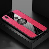 Voor Vivo Y85 XINLI stiksels Doek textuur schokbestendig TPU beschermhoes met ringhouder (rood)