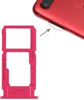 SIM-kaartvak + SIM-kaartvak / Micro SD-kaartvak voor OPPO R11s (rood)