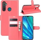 Voor OPPO Realme 5 Pro / Realme Q Litchi Texture Horizontal Flip Leather Case met portemonnee & houder & kaartsleuven (rood)