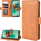 Wallet Stand lederen mobiele telefoonhoes voor Huawei Nova 5i Pro / Mate 30 lite, met portemonnee en houder en kaartsleuven (geel)