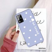 Voor Galaxy S20 + Smiling Love Heart Pattern Frosted TPU-beschermhoes (lichtpaars)