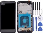 voor LG X scherm / K500 LCD-scherm en Digitizer volledige montage met frame (zwart)