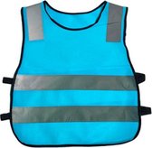 Veiligheid kinderen reflecterende strepen kleding kinderen reflecterend vest (blauw)-Blauw