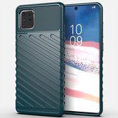Voor Galaxy A81 Thunderbolt Shockproof TPU Soft Case (groen)