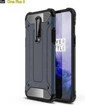 Voor OnePlus 8 Magic Armor TPU + PC Combinatie Case (Navy Blue)