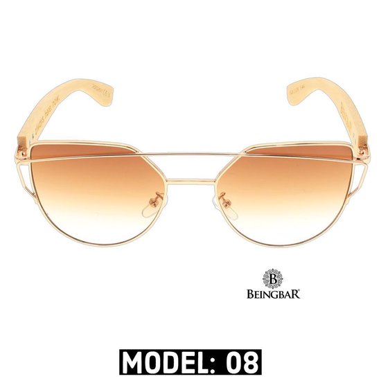 BEINGBAR Eyewear "Model 8" Sustainable Bamboo Sunglasses van BEINGBAR — afbeelding 4