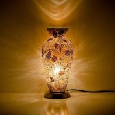 Mozaiek Vaaslamp - Mozaiek Lamp - Champagne-Brown