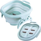 VAIVE Voetenbad Blauw - Opvouwbaar - Voeten bad met massage instrumenten - Voetenbadje