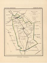 Historische kaart, plattegrond van gemeente Bedum in Groningen uit 1867 door Kuyper van Kaartcadeau.com