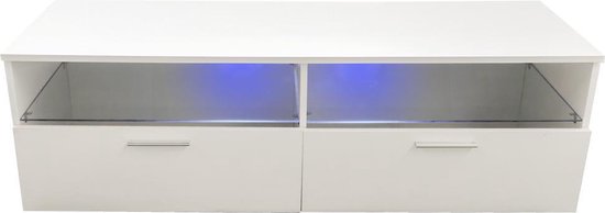 TV kast dressoir Sieno - media meubel game set up - LED verlichting - wit