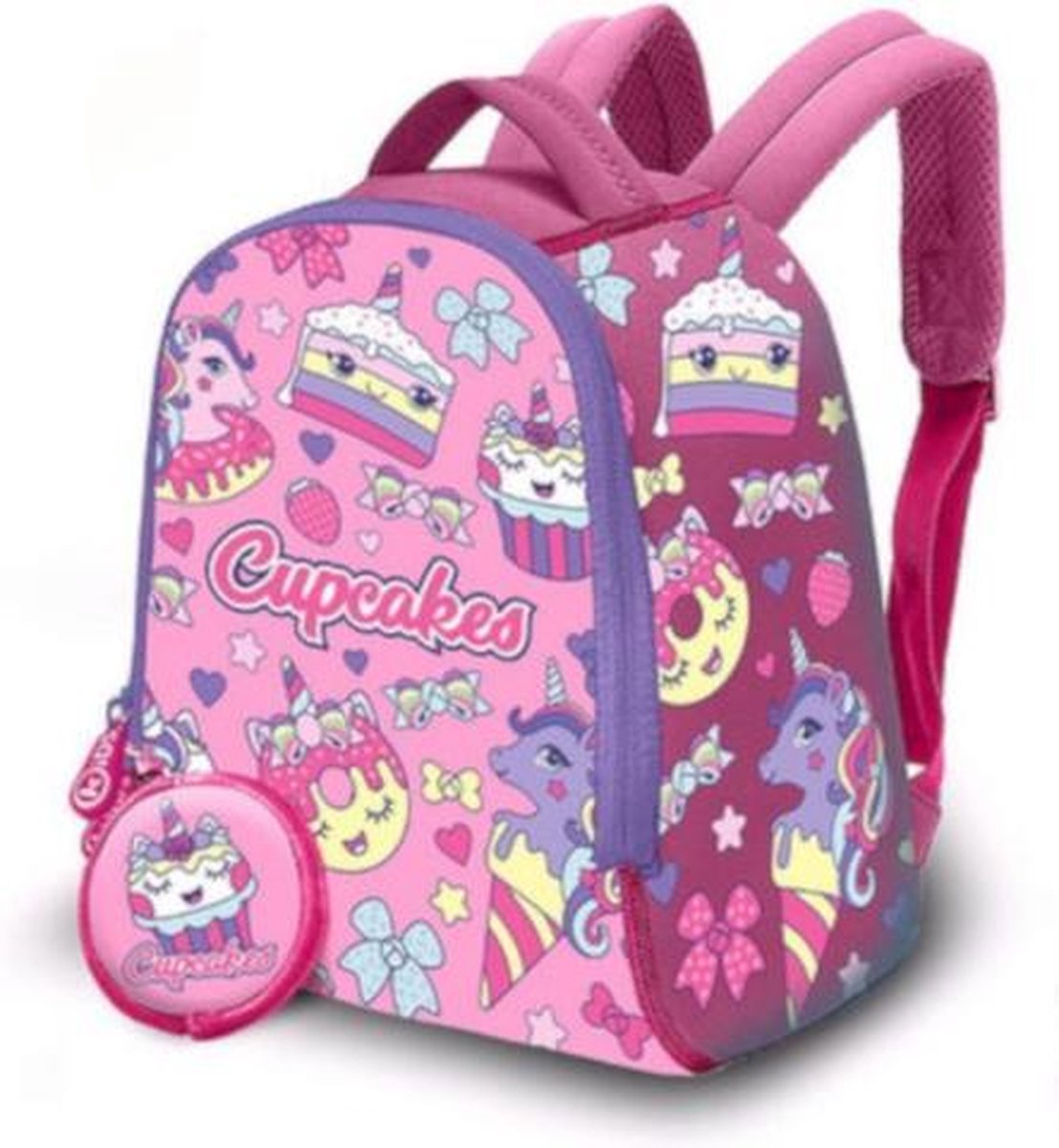 Kids Licensing Kinderrugzak Cupcakes Meisjes 6 Liter Neopreen Roze
