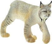 Safari Wilde Dieren Lynx Junior 9 Cm Lichtbruin/wit