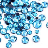 Strass steentjes Rhinestone hotfix AAA Aquamarine SS6