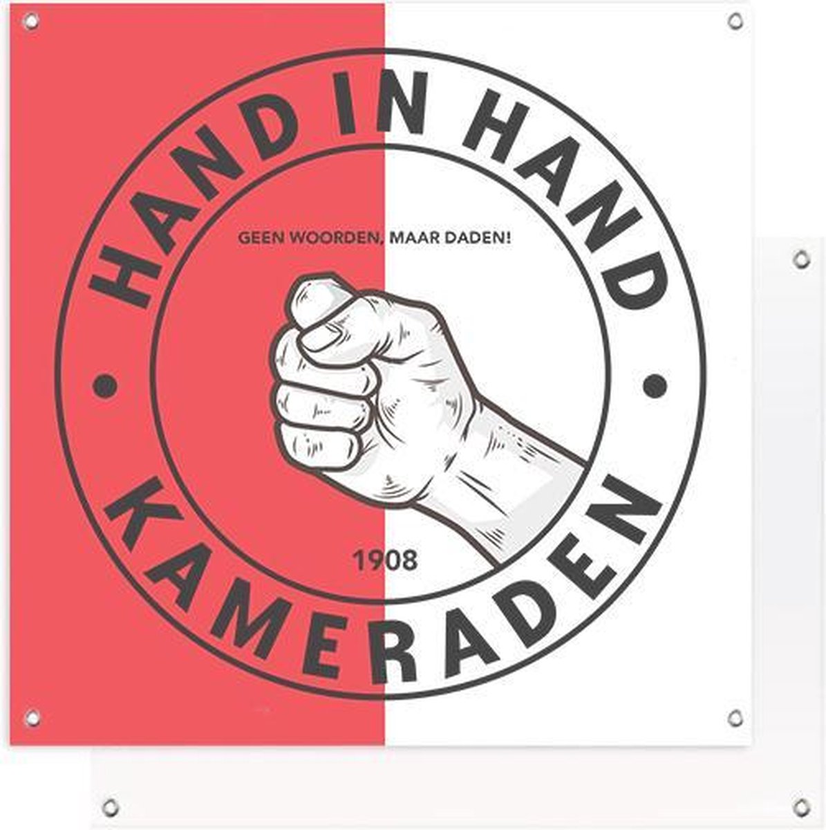 Tuinposter | Hand in Hand | 40 x 40 cm