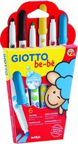 Giotto box -case 6 fibre pen MAXI super washable, tight fitting tip (lead= 5mm)