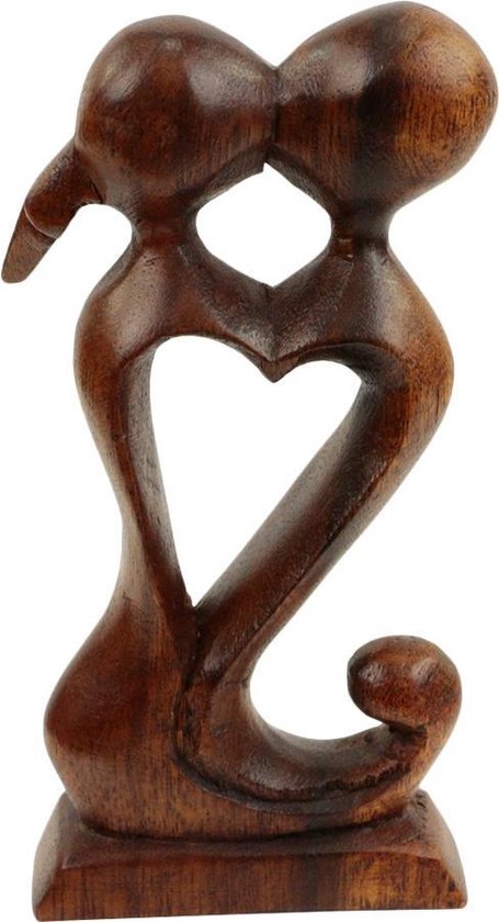Sarana - Sculpture - Statue en bois coeur 2 pers. S - Bois - Indonésie -  Fairtrade | bol.com