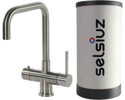 Selsiuz Haaks RVS (Inox) 350216 kokend water kraan met Single boiler