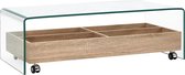 Salontafel Gehard Glas - koffietafel (Incl LW3D Klok) coffee table woonkamertafel