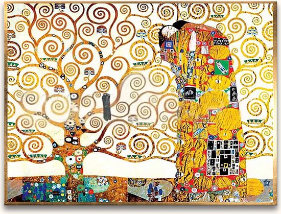 Handgeschilderd olieverfschilderij - olieverf op canvas - Gustav Klimt 'Omarmd onder de Boom'