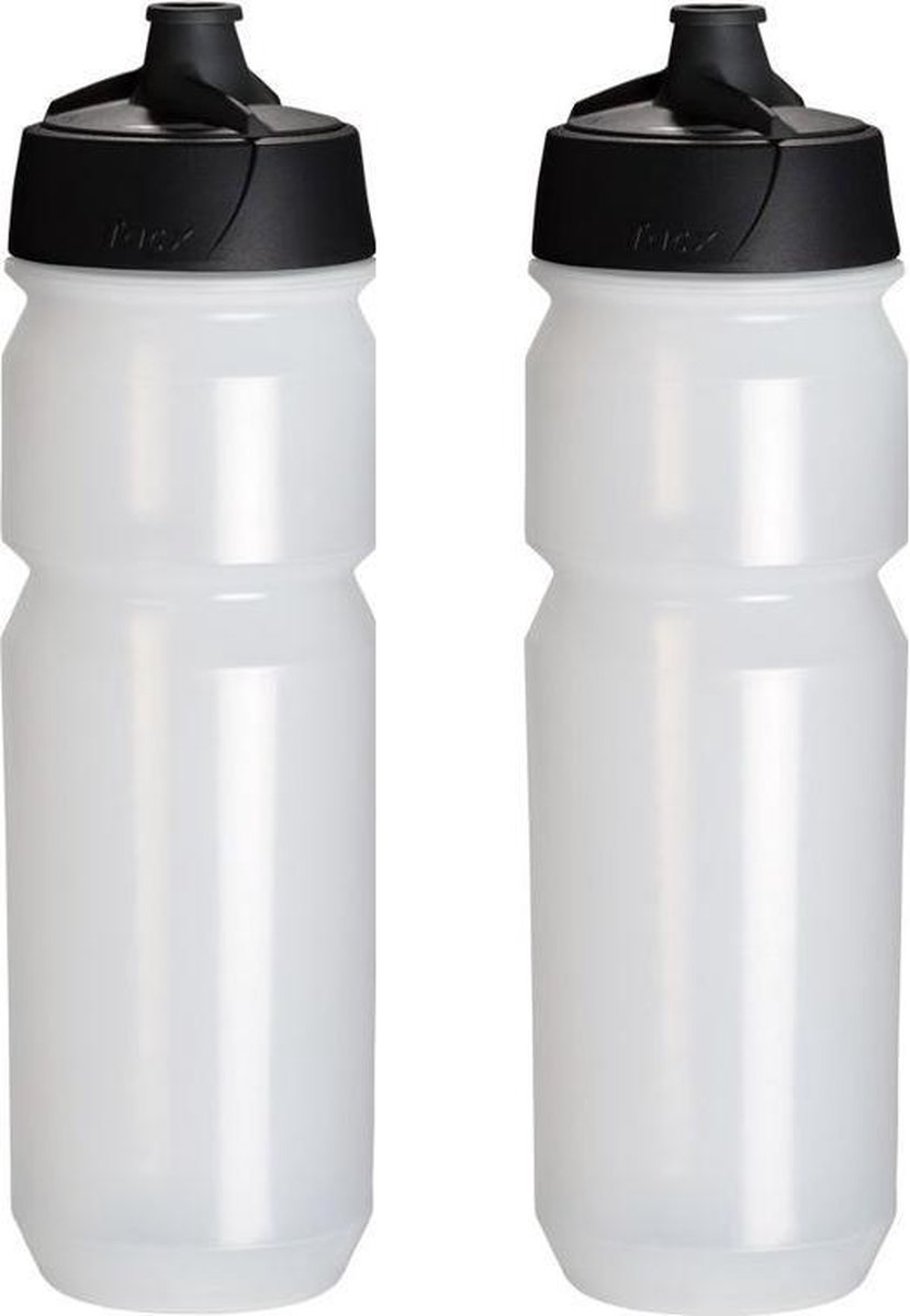 2 x Tacx Shanti Drinkbus 750 ml - Transparant - Bidon - Drinkfles