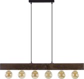 Straluma Hanglamp “Woody” 6 lichts landelijk bruin hout