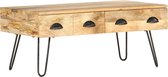 Salontafel Massief hout- koffietafel (Incl LW3D Klok) coffee table woonkamertafel