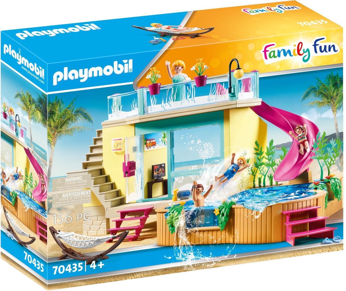 PLAYMOBIL Family Fun Bungalow met zwembad - 70435 - PLAYMOBIL
